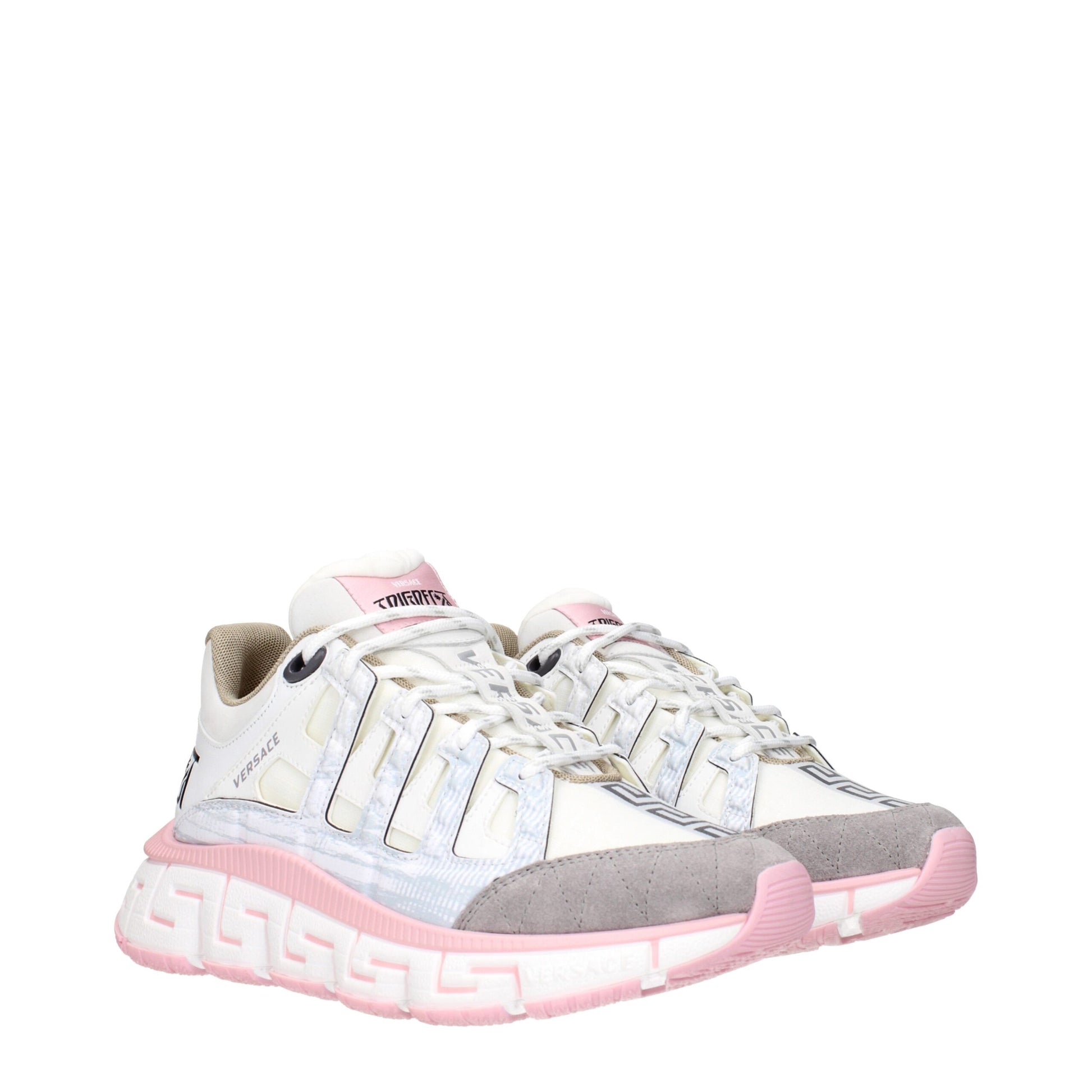 Beige Fabric Athletic Sneakers