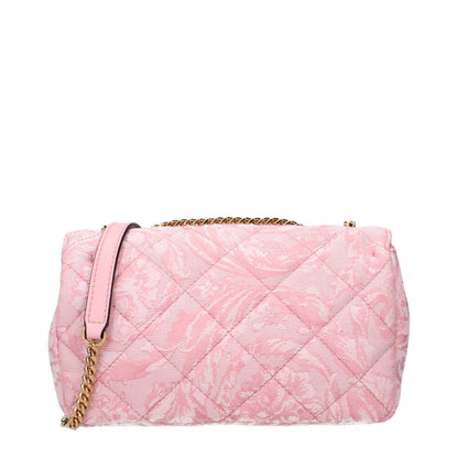 Pink Fabric Shoulder Bags