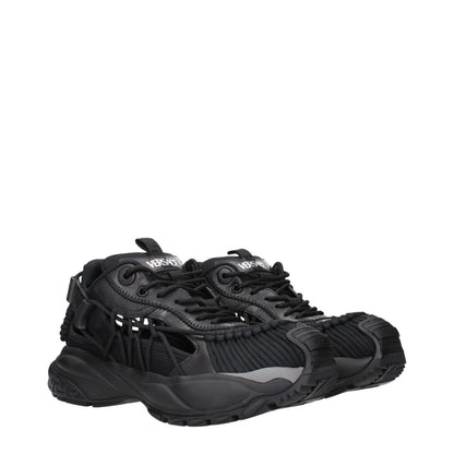 Black Leather Athletic Sneakers
