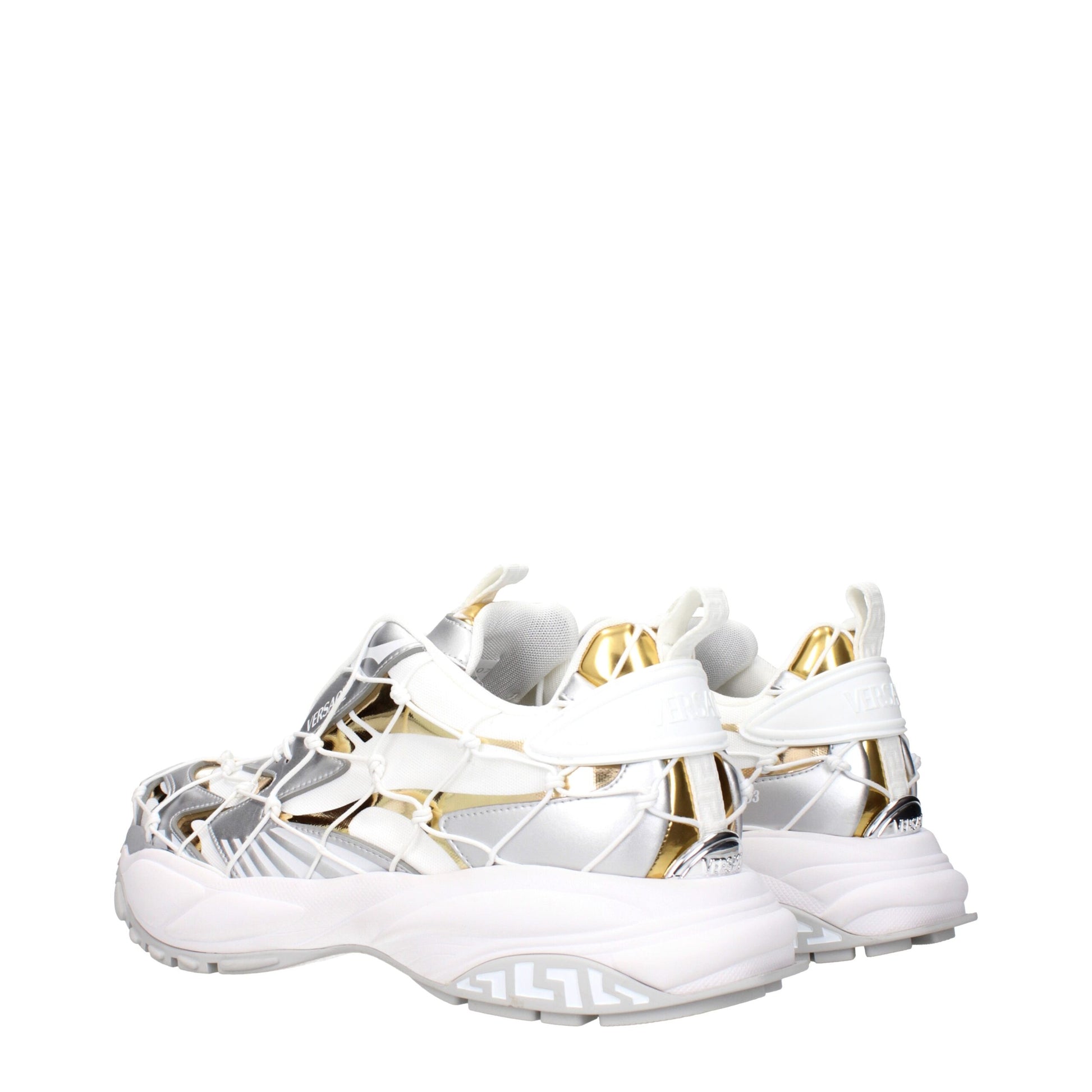 White Fabric Athletic Sneakers