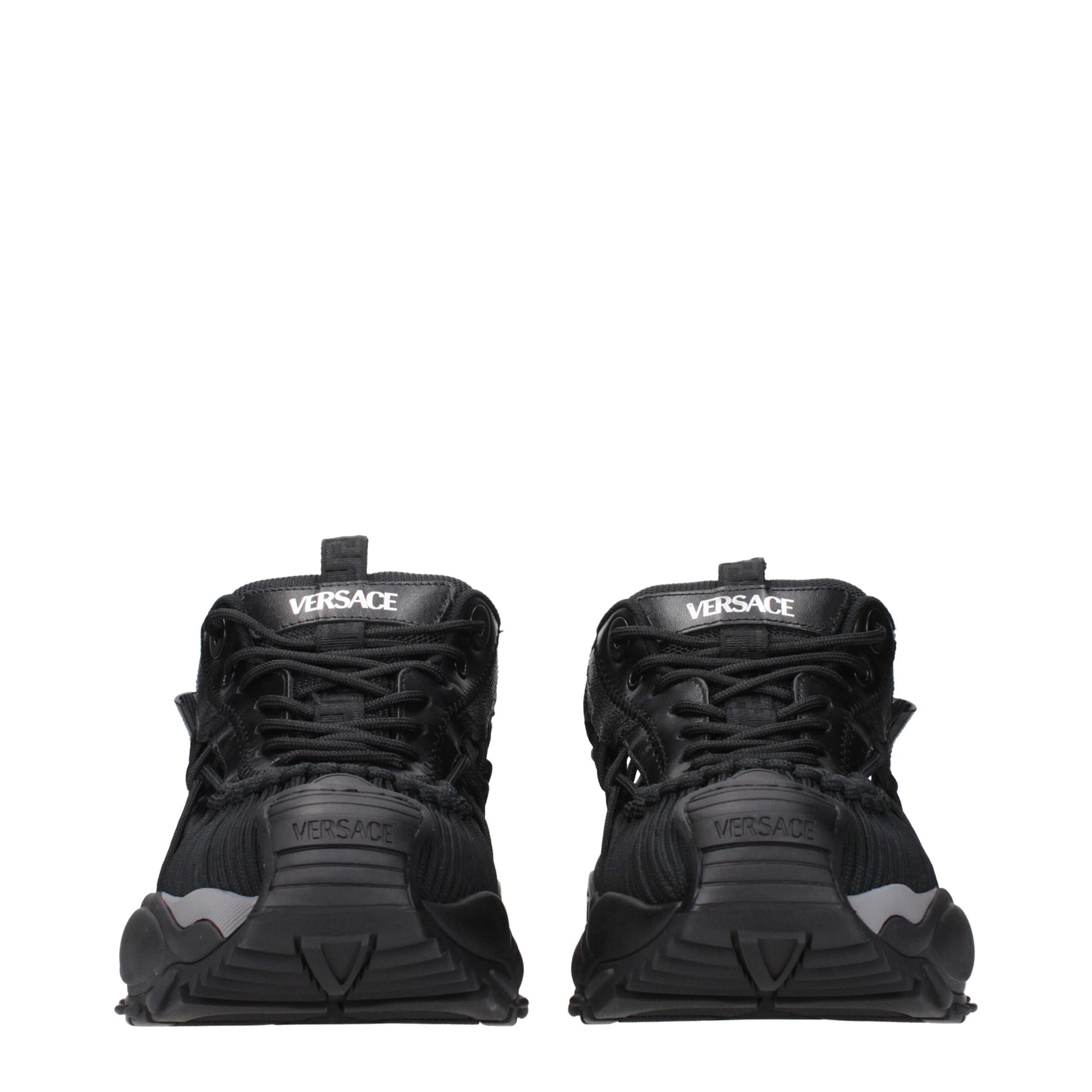 Black Leather Athletic Sneakers