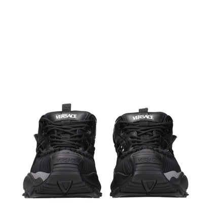 Black Leather Athletic Sneakers