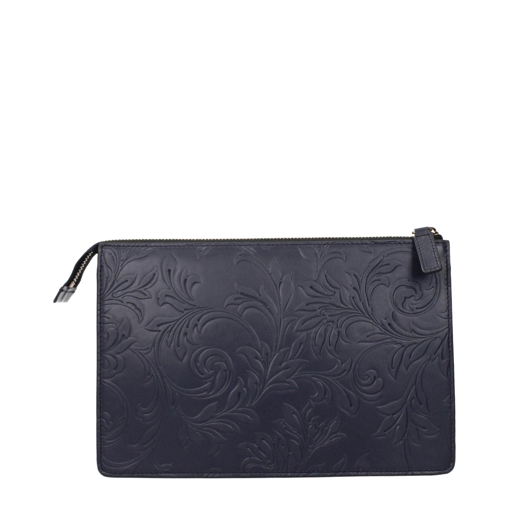 Blue Leather Clutch Bags
