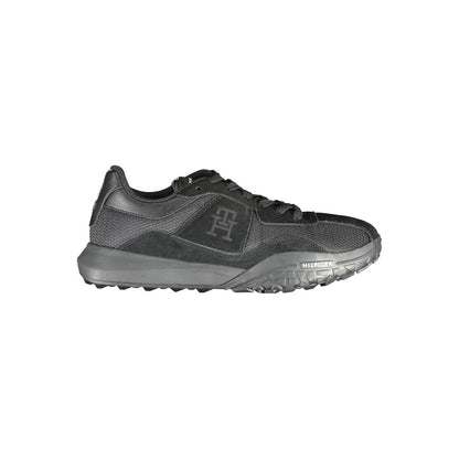 Black Polyester Sneaker