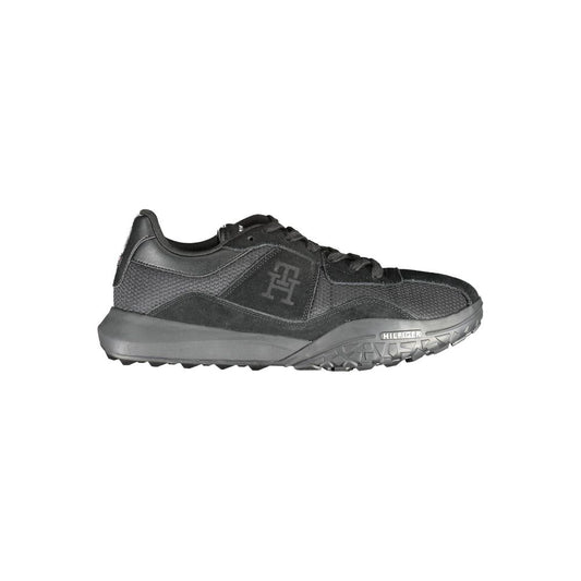 Black Polyester Sneaker