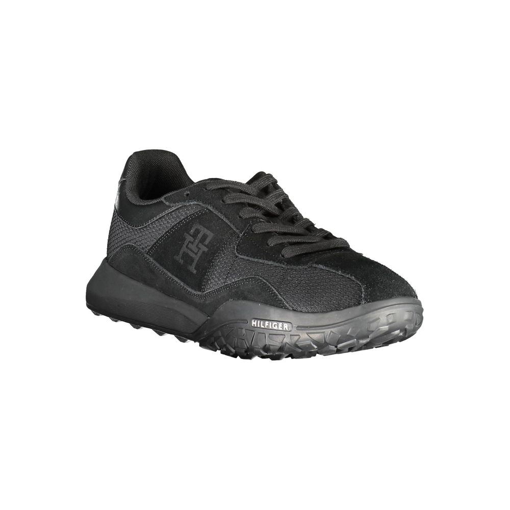 Black Polyester Sneaker