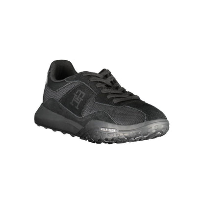 Black Polyester Sneaker