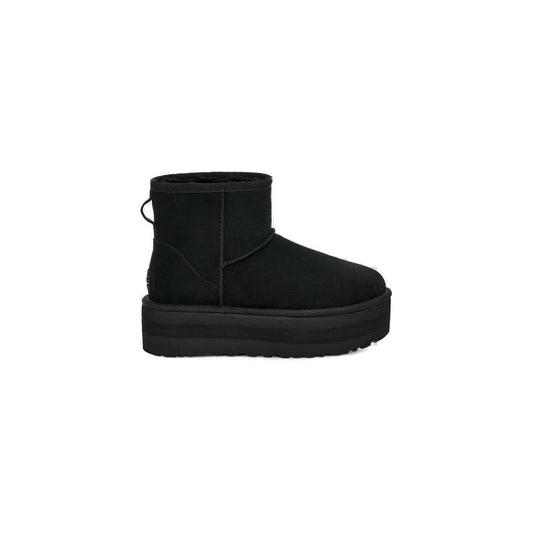 Black Suede Leather Ankle