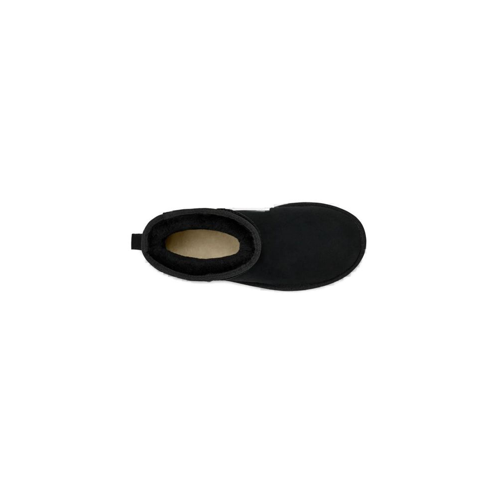 Black Suede Leather Ankle