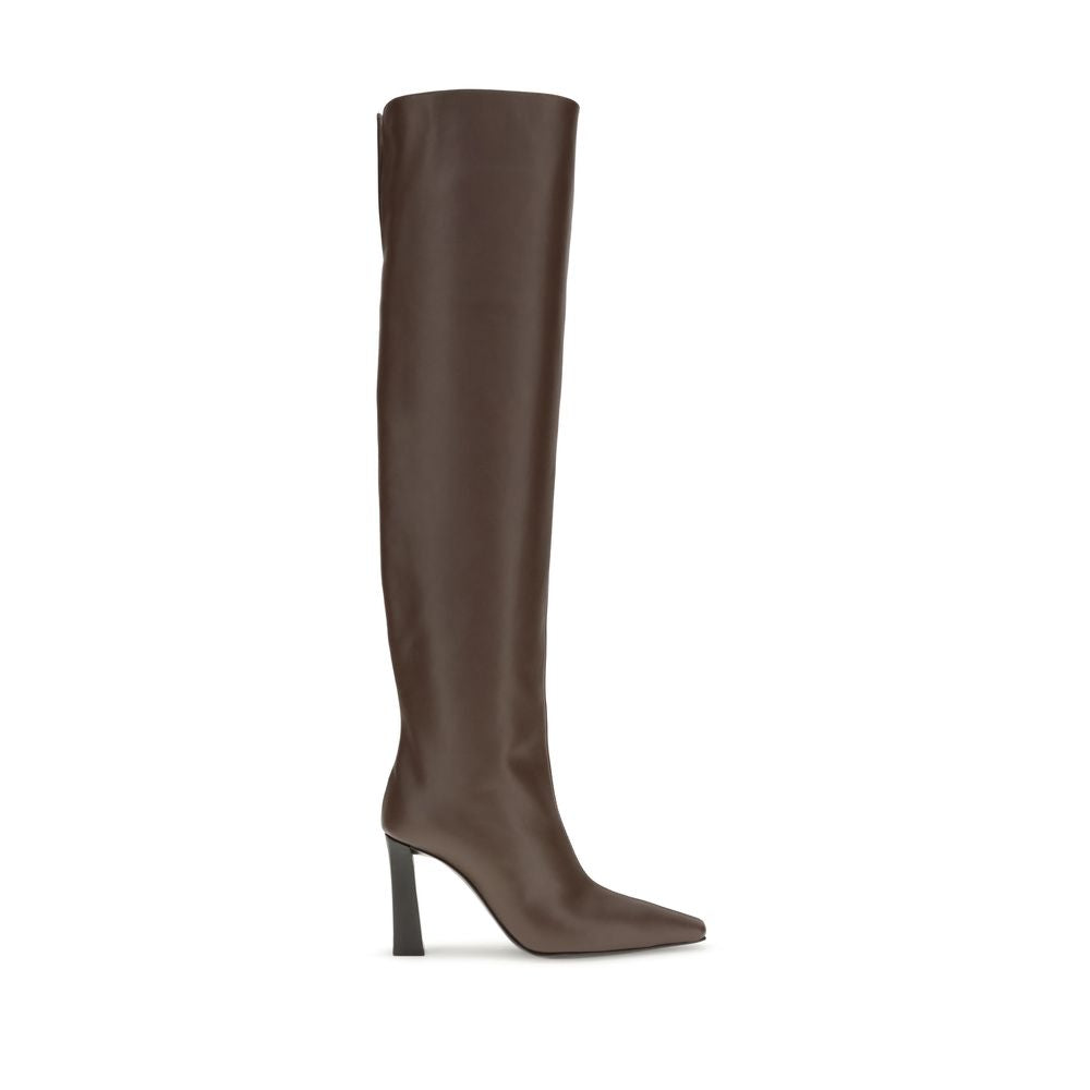 Extra high leather Boots