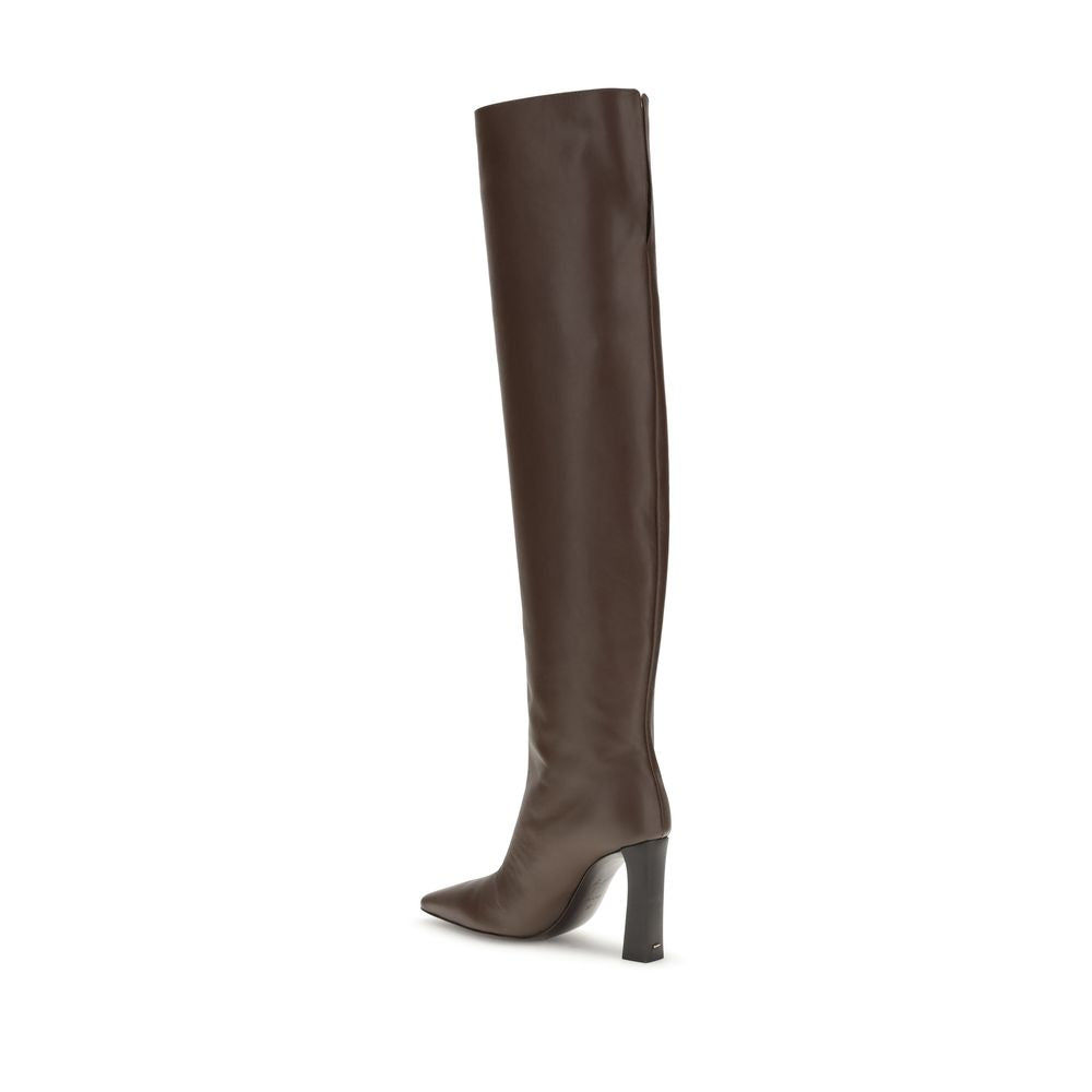 Extra high leather Boots