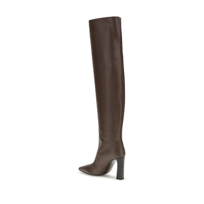 Extra high leather Boots