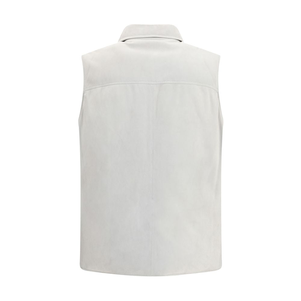 Padded leather Vest