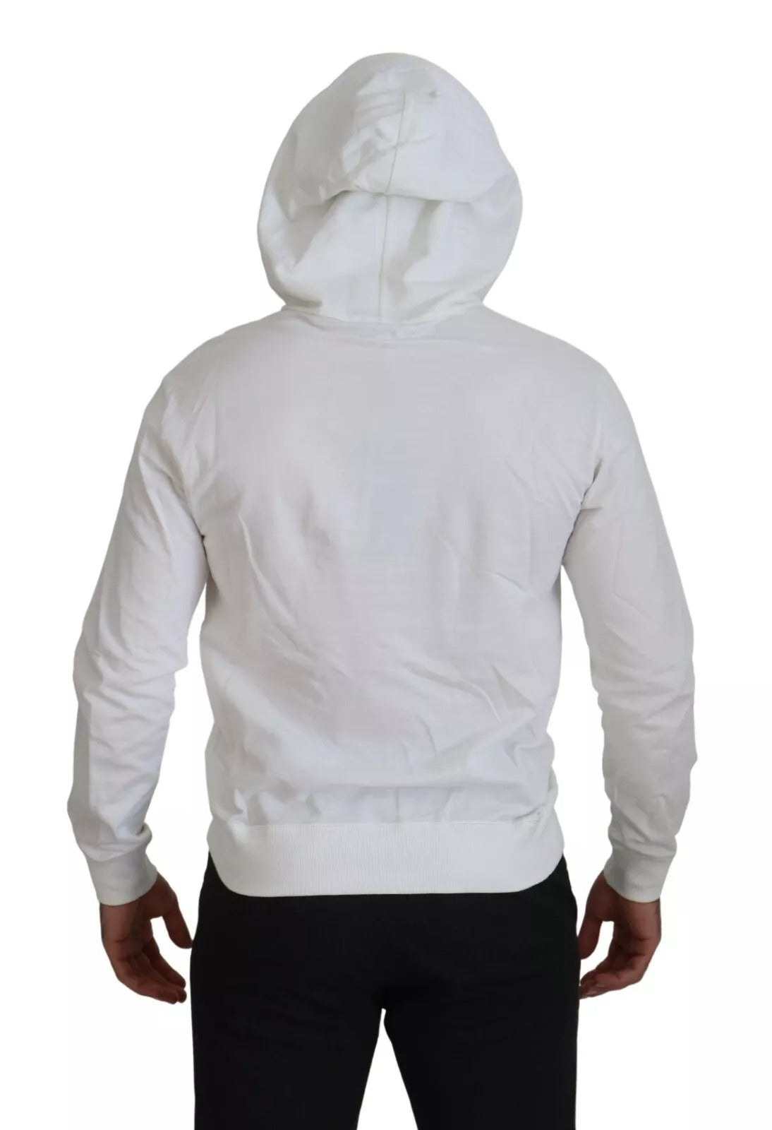Sudadera blanca con capucha de algodón Sweater