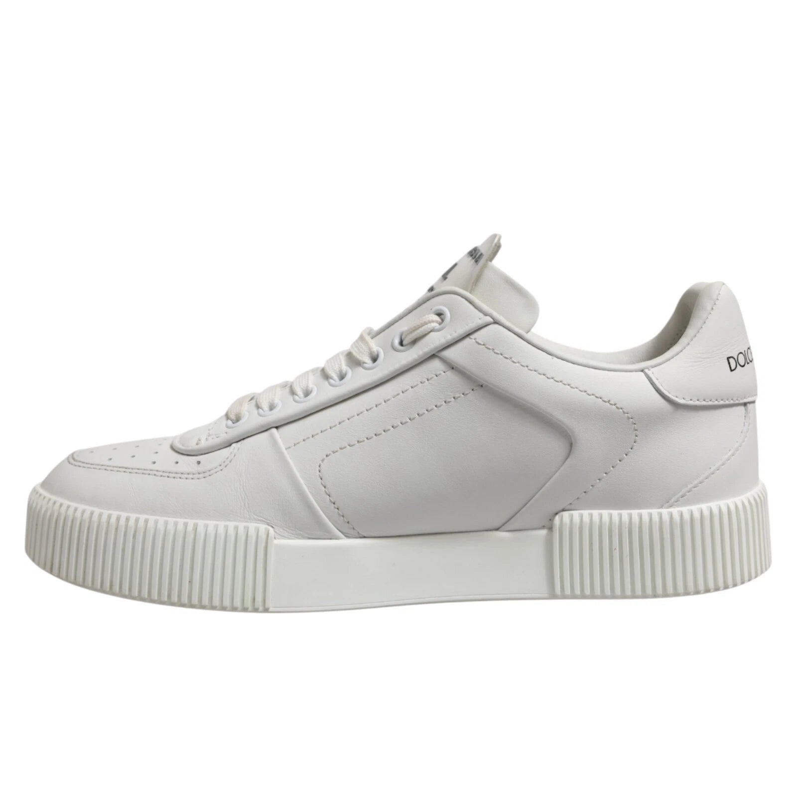 White Miami Leather Low Top Men Sneakers Shoes