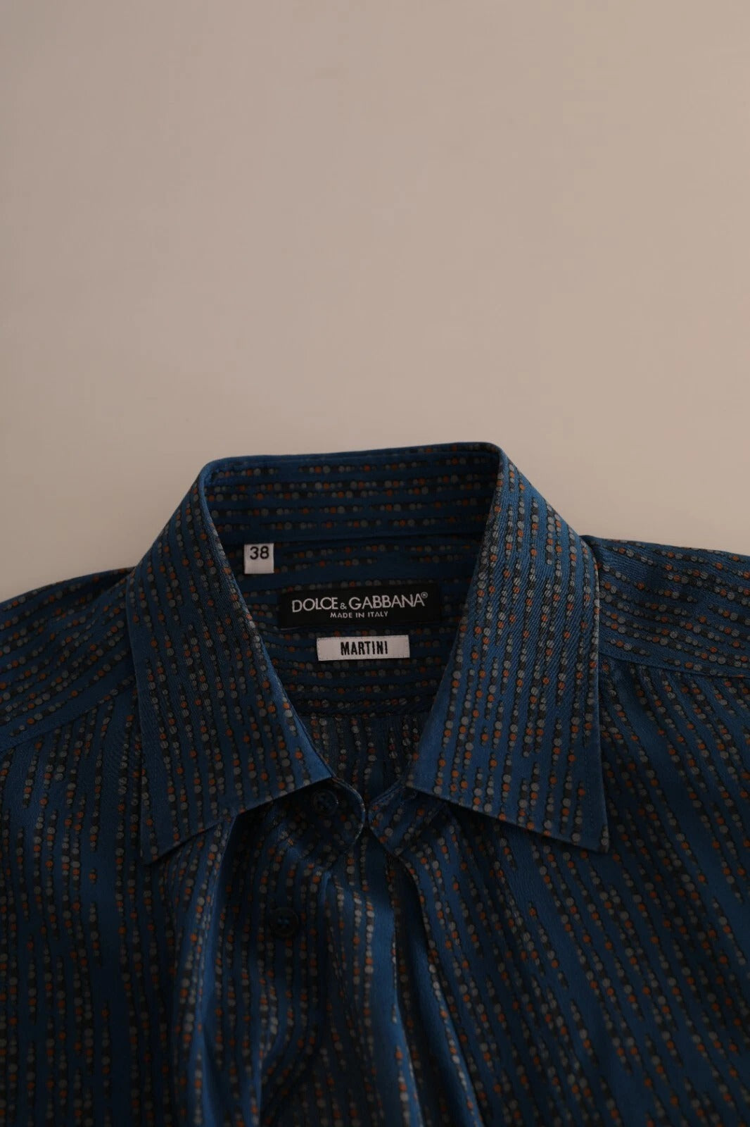 Blue MARTINI Silk Slim Fit Long Sleeves Shirt