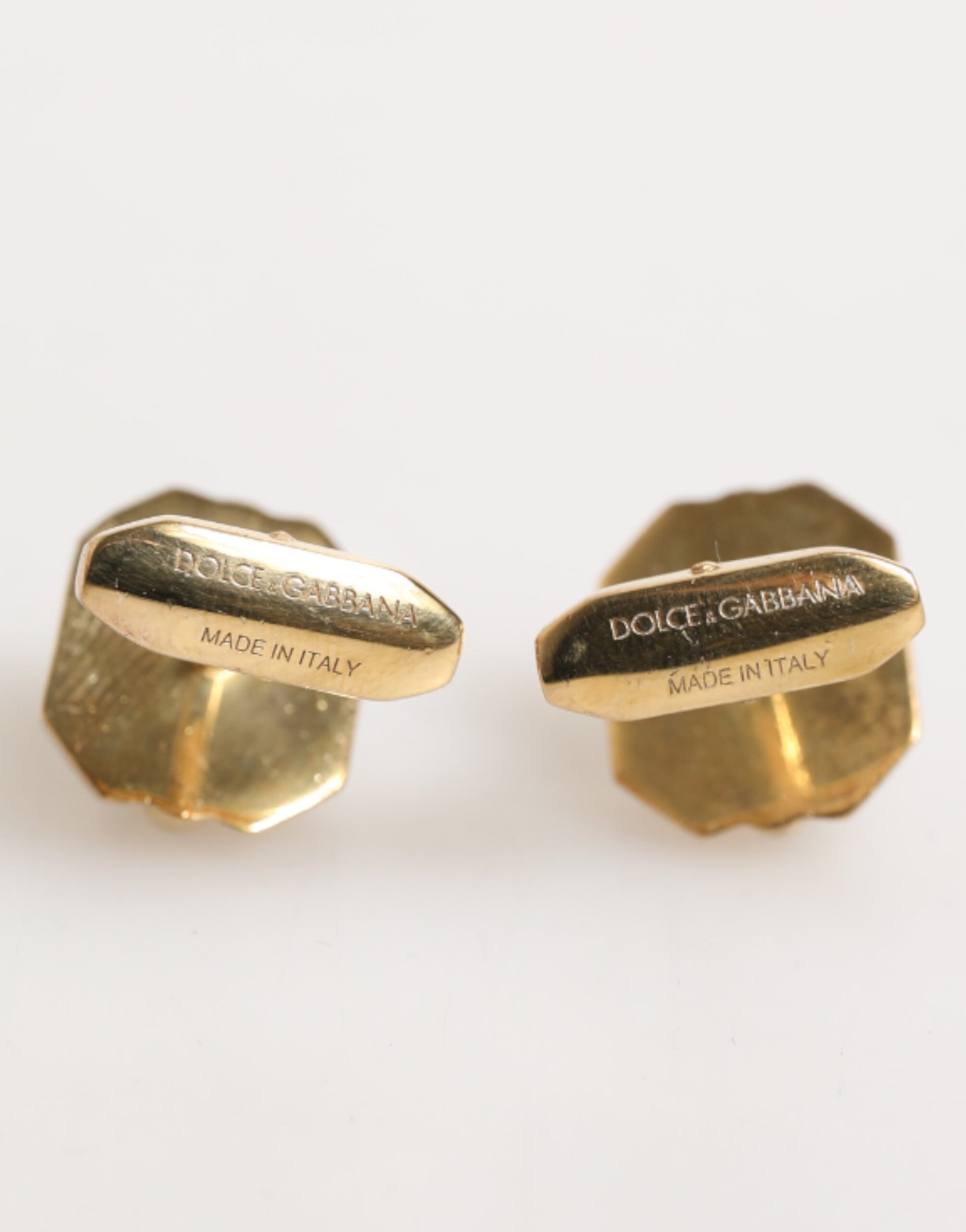 Emerald Green Crystal Gold Tone 925 Sterling Accessory Cufflink