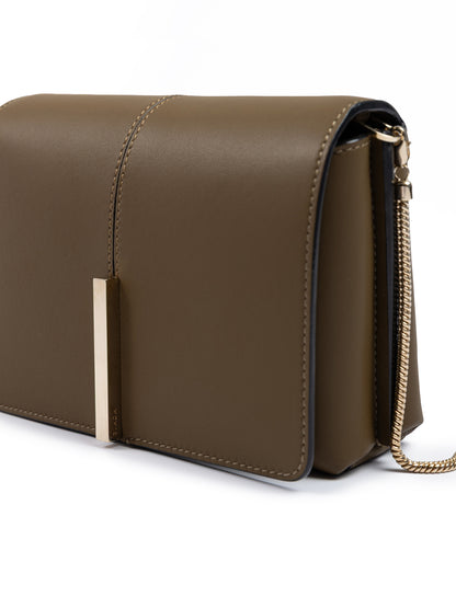 Olive Green Leather Crossbody Bag