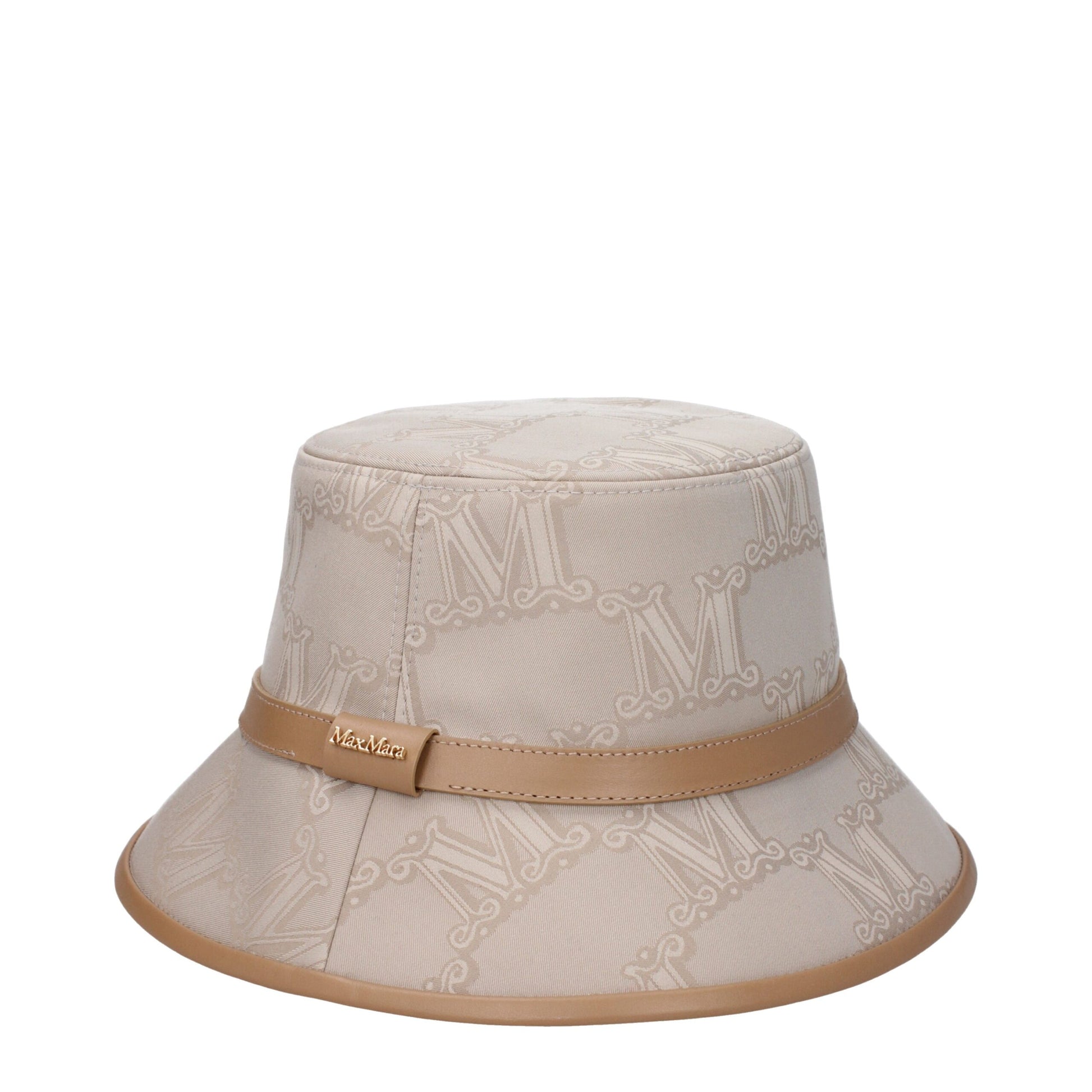 Beige Cotton Bucket Hats