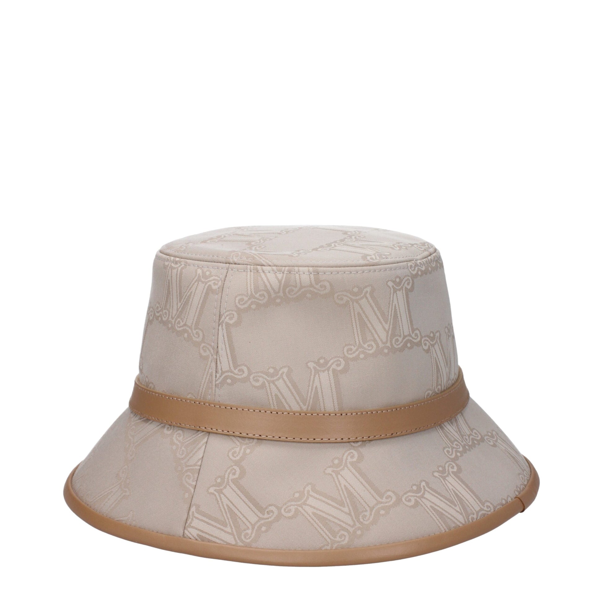 Beige Cotton Bucket Hats