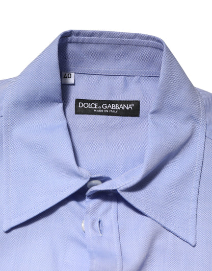 Light Blue Cotton Teddy Bear Long Sleeve Shirt