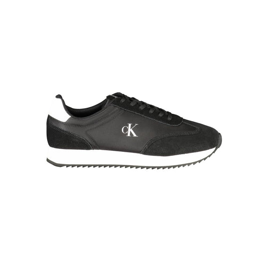 Sneaker de cuero negro para hombre