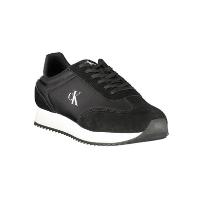 Sneaker de cuero negro para hombre