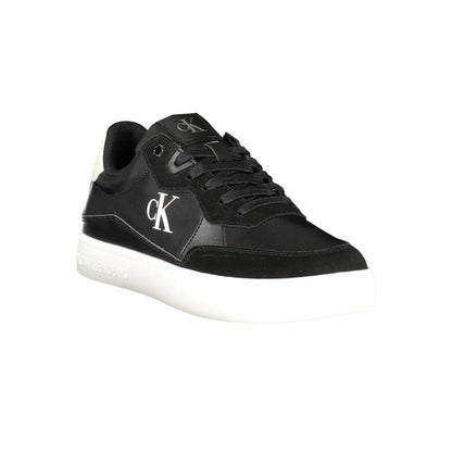 Sneaker de cuero negro para hombre