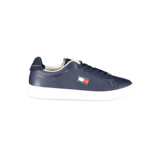 Zapatillas de piel azul para hombre