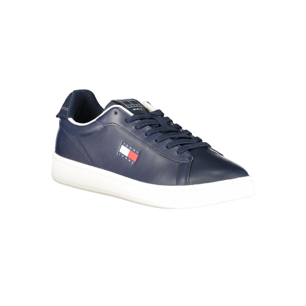Zapatillas de piel azul para hombre