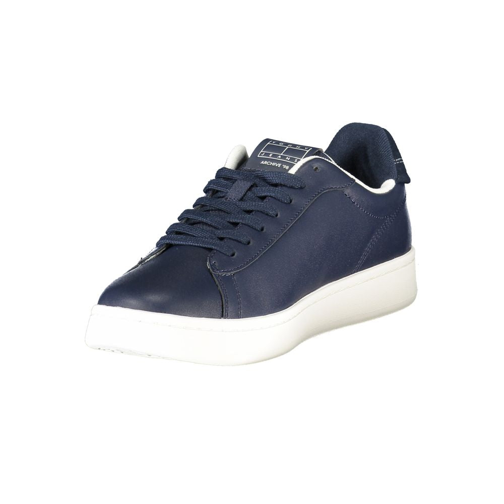 Zapatillas de piel azul para hombre
