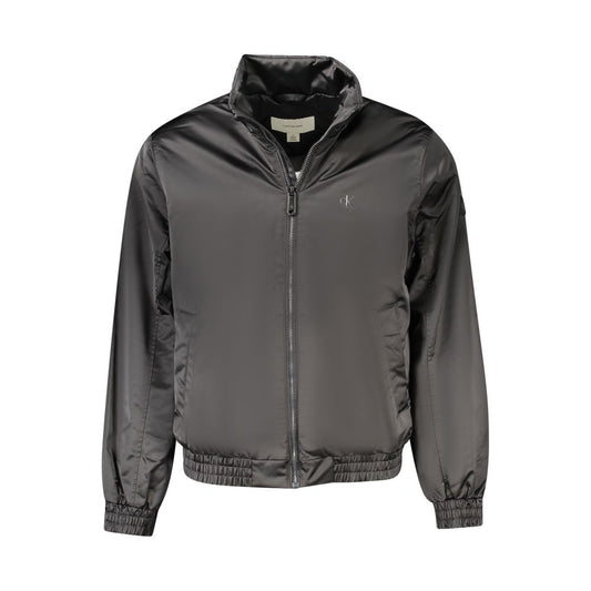 Chaqueta negra de poliéster para hombre