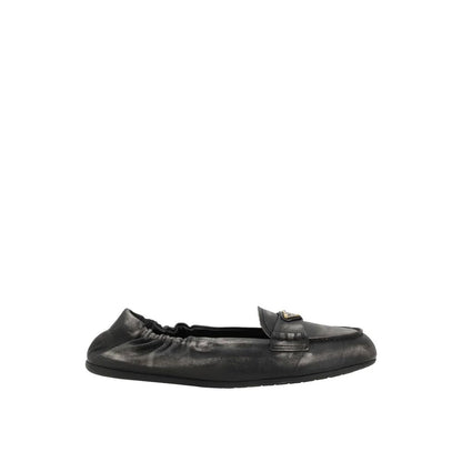 Vintage-effect Leather Loafers