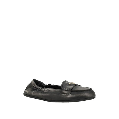 Vintage-effect Leather Loafers