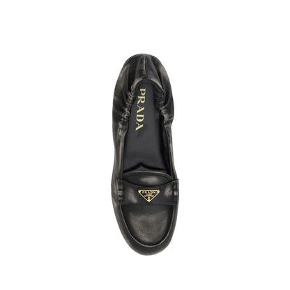 Vintage-effect Leather Loafers