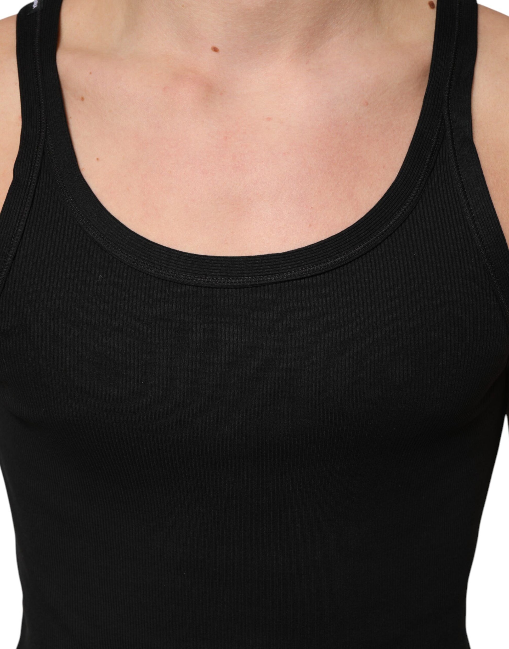 Camiseta de tirantes negra sin mangas para hombre