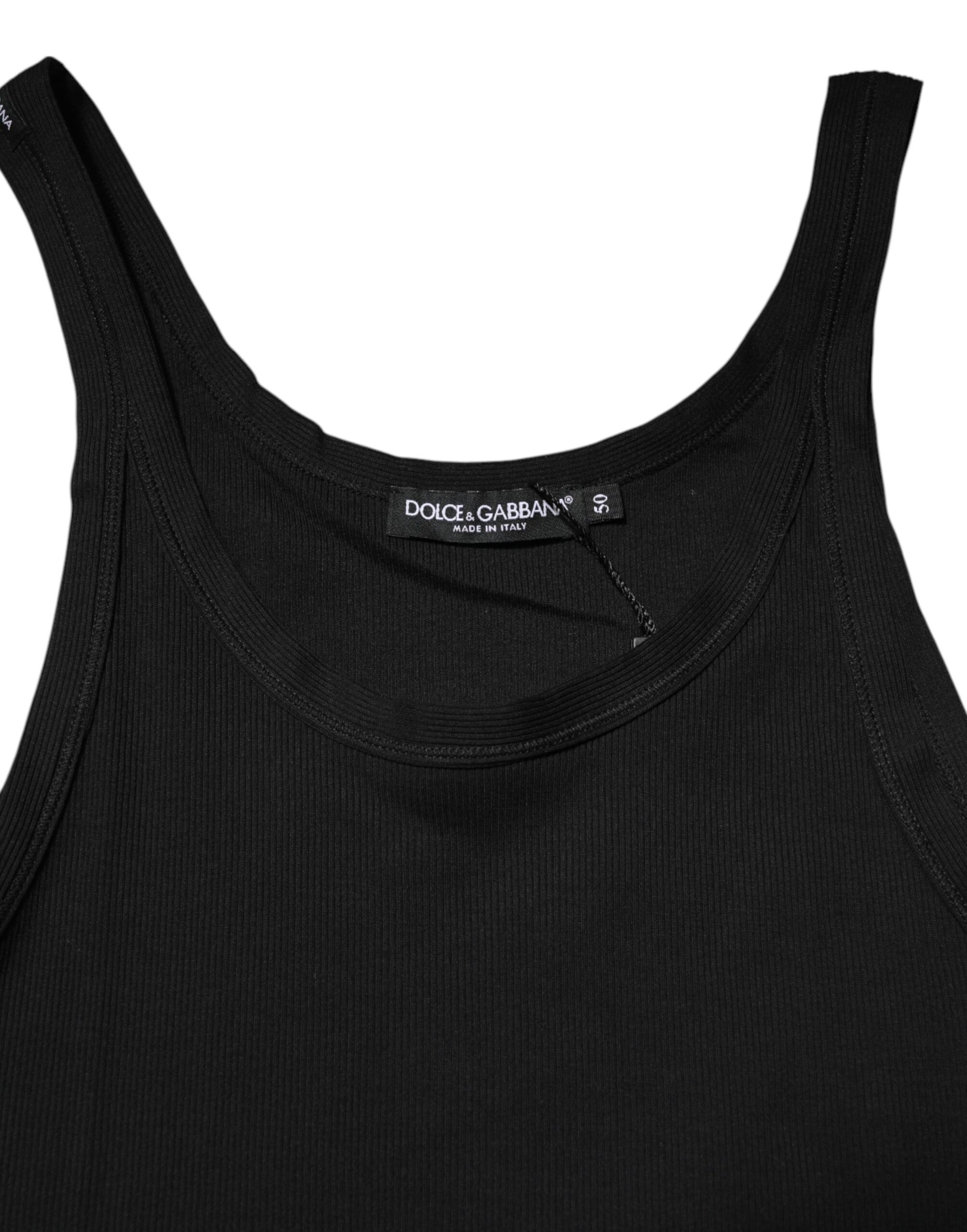 Camiseta de tirantes negra sin mangas para hombre