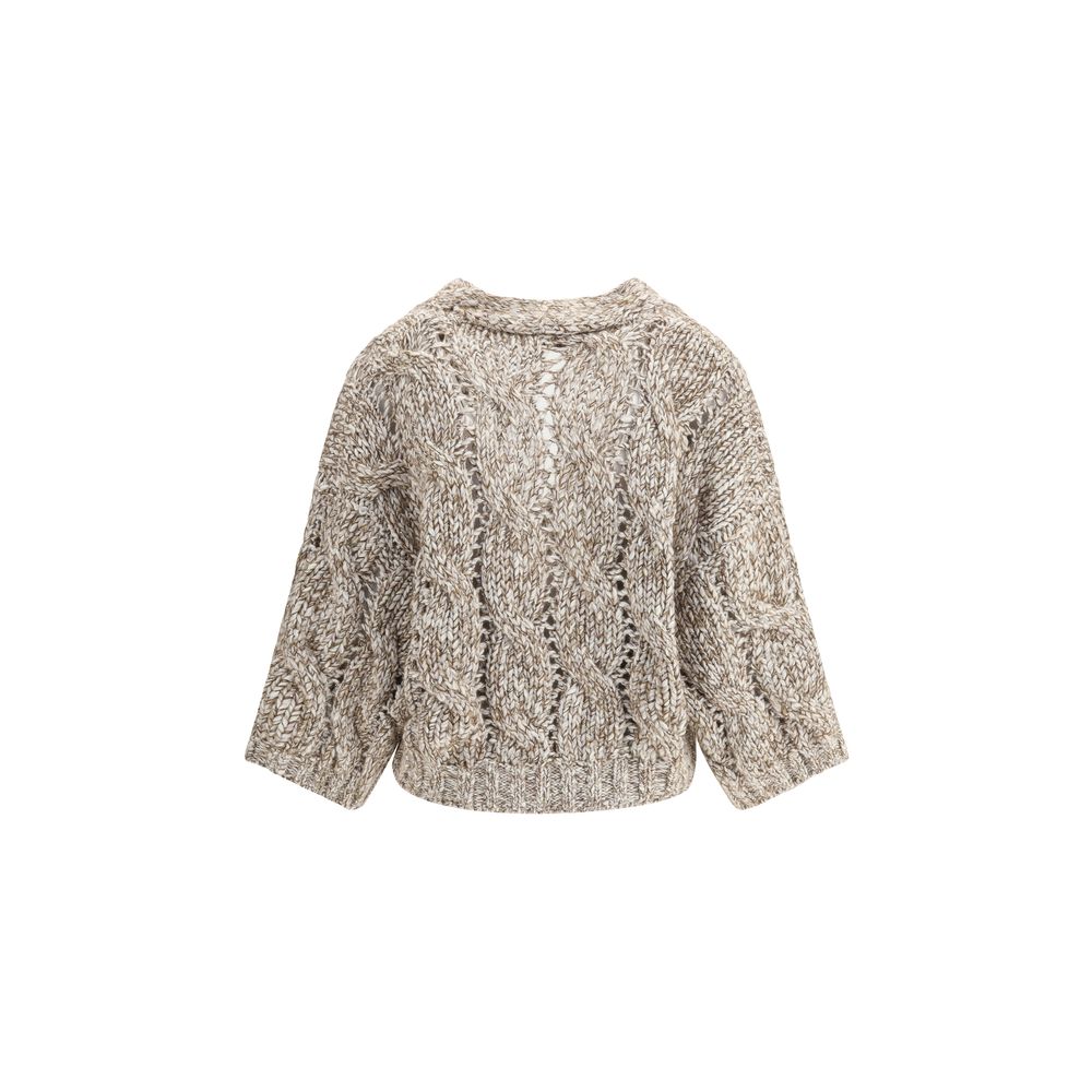 Dazzling Chiné wool Cardigan