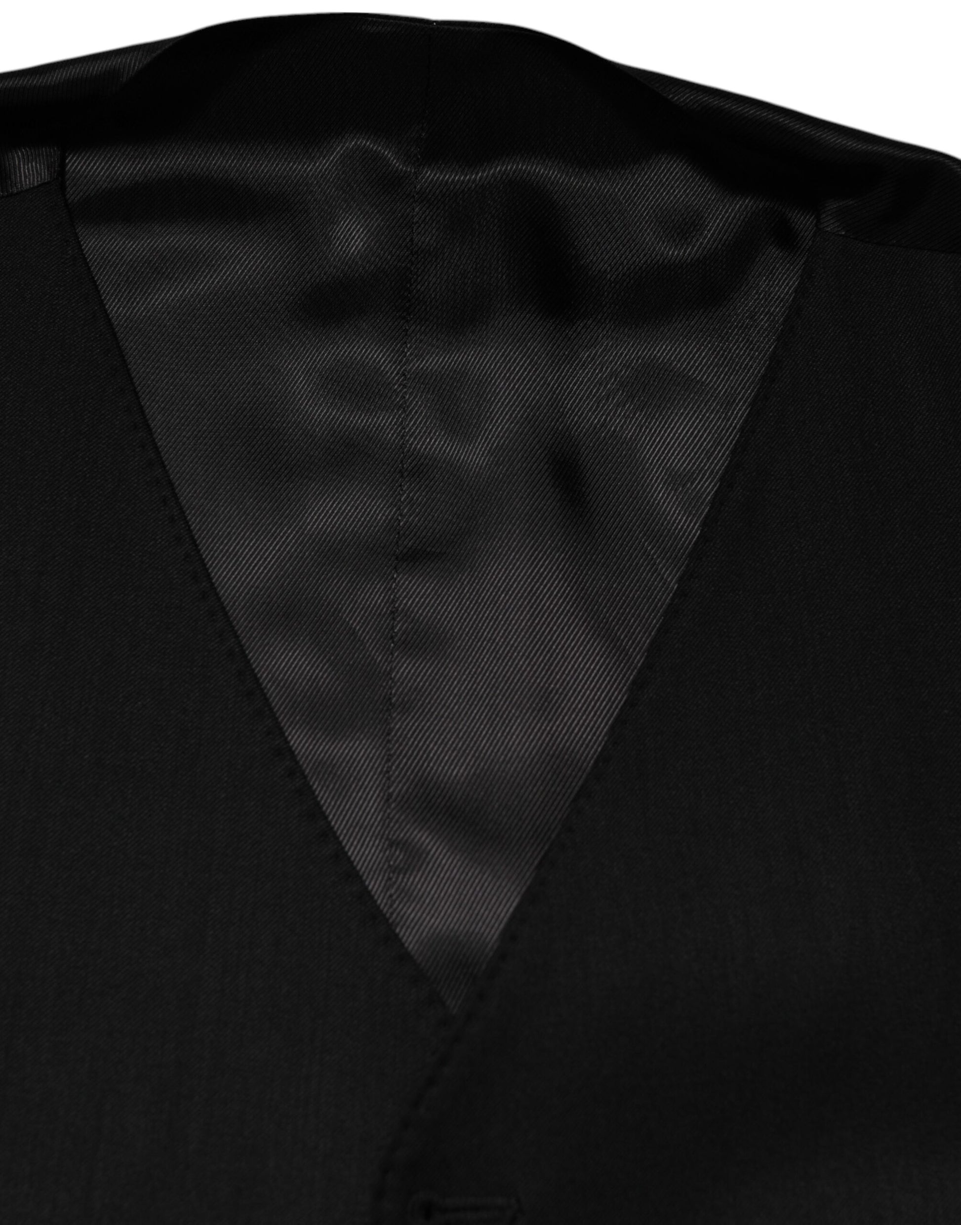 Black Wool Dress Formal Men Waistcoat Vest