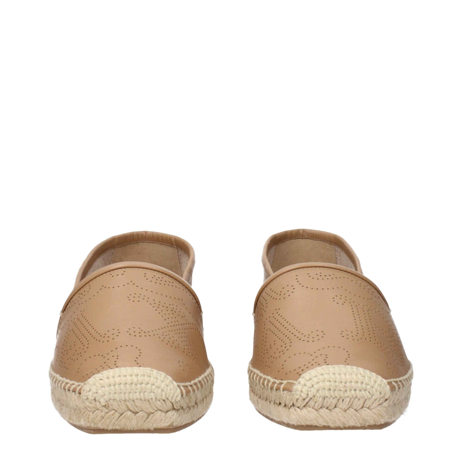 Brown Leather Espadrilles