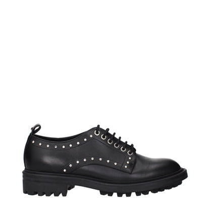 Black Leather Oxfords And Derbies