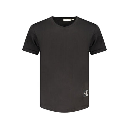 Black Cotton Men T-Shirt