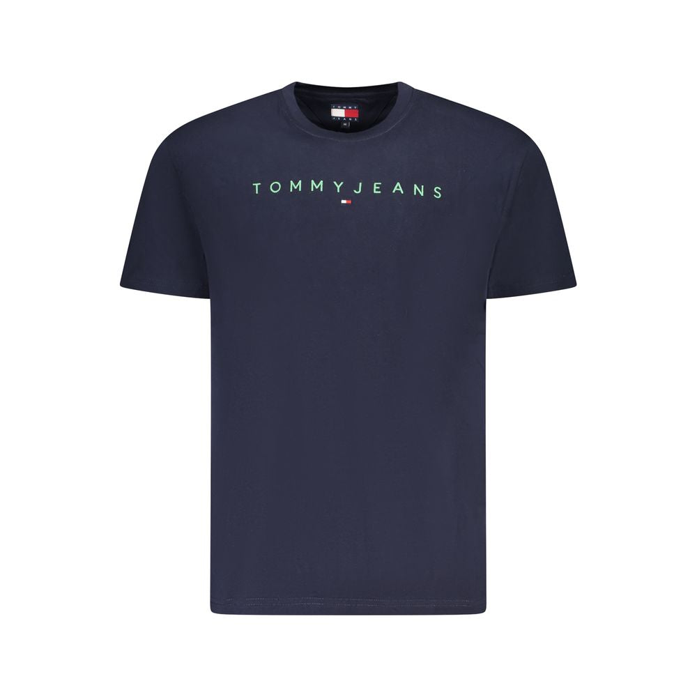 Camiseta azul de algodón para hombre