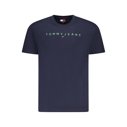 Camiseta azul de algodón para hombre
