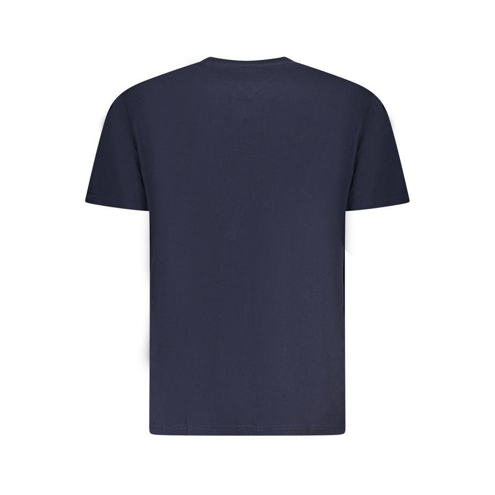 Camiseta azul de algodón para hombre
