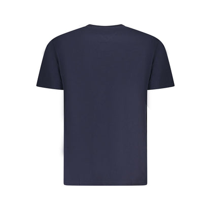 Camiseta azul de algodón para hombre