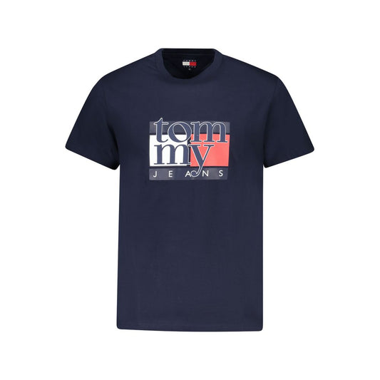 Camiseta azul de algodón para hombre