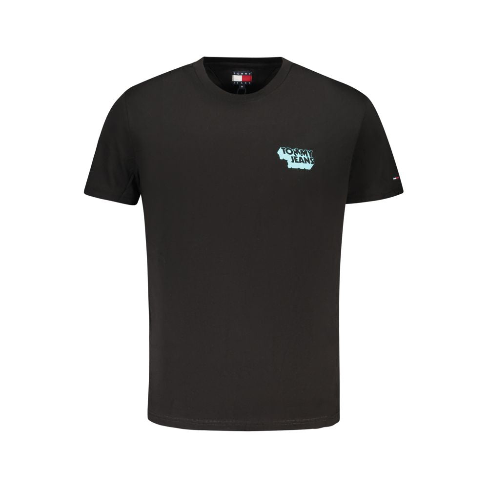 Camiseta negra de algodón para hombre