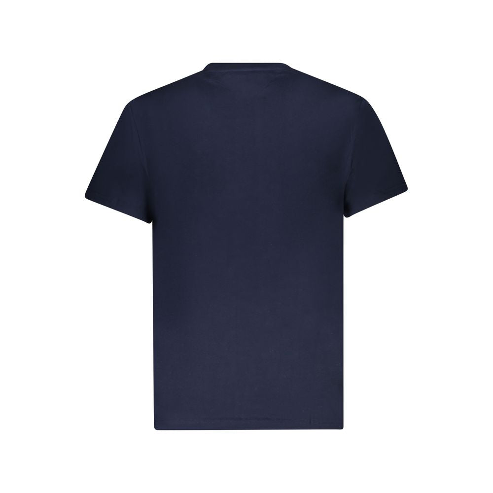 Camiseta azul de algodón para hombre