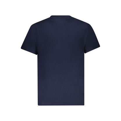 Camiseta azul de algodón para hombre